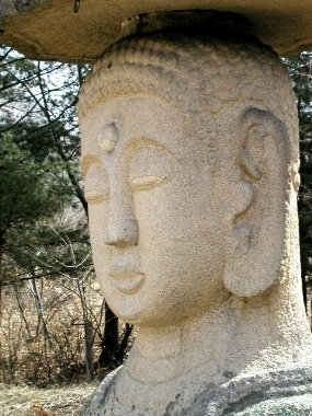 이것이 한국인의 전형적인 얼굴 모습이 아닐까. 낮은 코며, 납작한 얼굴, 도톰한 볼, 절벽처럼 깎아지르는 듯한 뒤통수. 경외감이나 엄격함이 느껴지기보다는 그저 친숙함으로만 다가온다. 